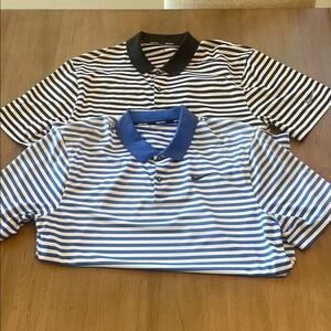 Nike Golf Large Dri-FIT polos/narrow-striped bundle of 2.